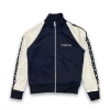 Purple Brand ( Black/cream Monogram Raglan Track Jacket)