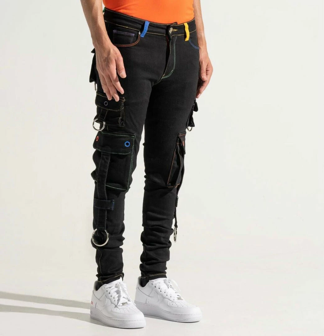 Pheelings Black/multicolor Cargo Jean) 3 Pheelings Black/multicolor Cargo Jean)