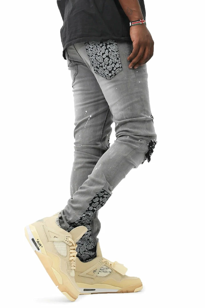 New Arrivals KDNK (grey Patch Bandana Jean) 4 New Arrivals KDNK (grey Patch Bandana Jean)