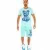 Avenue George (turquoise/blue Teddy Bear Short Set)