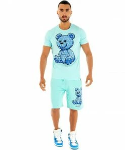 Avenue George (turquoise/blue Teddy Bear Short Set)