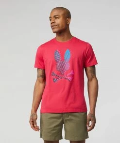 Psycho Bunny (mens Bright Fuschia Hindes Graphic T-shirt)
