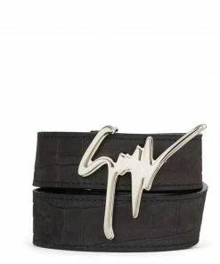 Giuseppe Zanotti (black/sliver Leather Belt)