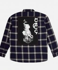 Eight & Nine (blue “burning Time Flannel Button Up)