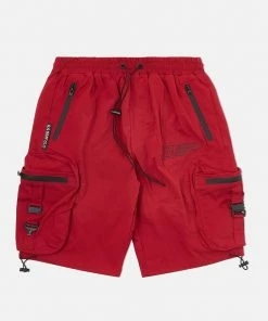New Arrivals Eight & Nine (red/ Black Combat Cargo Zipper Short)