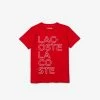 New Arrivals Lacoste (kids Red T-shirt)