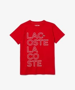 New Arrivals Lacoste (kids Red T-shirt)