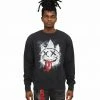 Cult Of Individuality ( Black Shimuchan Distressed Crewneck Sweater