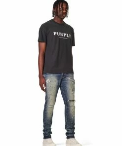 New Arrivals Purple Brand (blue Vintage Indigo Repair Dirty Paint Jean)