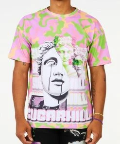 Sugarhill Sugar Hill (Pink/Lime Crewneck T-shirts) New Arrivals