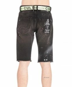Cult Of Individuality (black/green Skittle Rocker Belt Short) New Arrivals