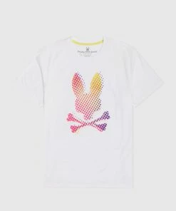 New Arrivals Psycho Bunny (mens White Hindes Graphic T-shirt)