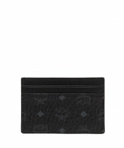 Mcm (black Card Case In Visetos Original) New Arrivals
