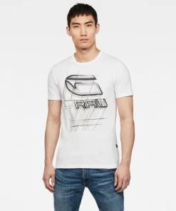 New Arrivals G-star (white/black Raw T-shirt)