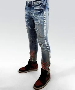 Preme (blue/red Wash Denim Jeans) New Arrivals