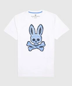 Psycho Bunny (men’s White Wardell Graphic T-shirt) New Arrivals