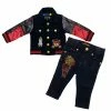 Elite Denim (kids Black/red Teddy Bear Denim Set)