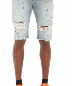 New Arrivals Cult Of Individuality (blue/lime Stripe Shorts)