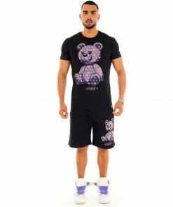 Avenue George (black/purple Teddy Bear Short Set) New Arrivals