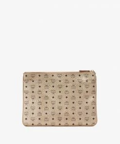MCM (Cream Crossbody Pouch In Visetos Original) New Arrivals