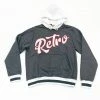 Retro Label (grey / White/ Red )hoodie