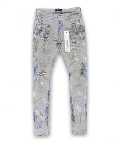 Purple Brand (reverse Grey Dirty Repair Jean) New Arrivals
