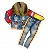 Elite Denim (kids Red/yellow Furry Denim Set)