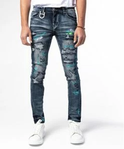 New Arrivals Gala (blue “ Vincent Splatter Wash Jean)