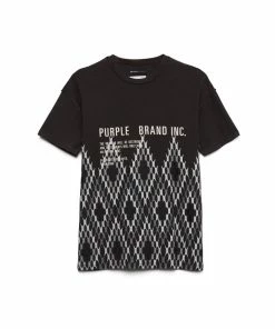 New Arrivals Purple Brand (pattern Black Wash T-shirt)