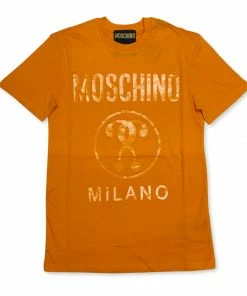 New Arrivals Moschino (orange Double Question Mark Jersey T-shirt)
