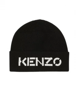 New Arrivals Kenzo (black “kenzo Logo Knit Beanie)
