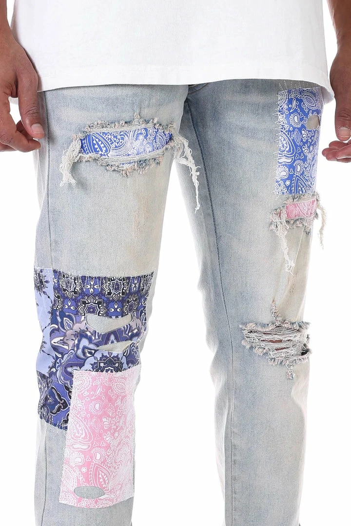 Kdnk (blue Multi Paisley Patch Jean) New Arrivals 5 Kdnk (blue Multi Paisley Patch Jean) New Arrivals