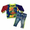 Elite Denim (kids Lime Green/black “ Too Fly Set)