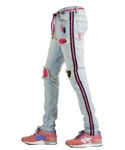 Focus Jeans (blue/pink Bandana Cut Stripe Jean) New Arrivals 7 Focus Jeans (blue/pink Bandana Cut Stripe Jean) New Arrivals