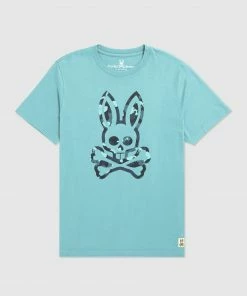 Psycho Bunny (men’s Turquoise Howgate Graphic T-shirt)