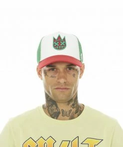 Cult Of Individuality (white Trucker Clean Logo Mesh Back Trucker Hat)
