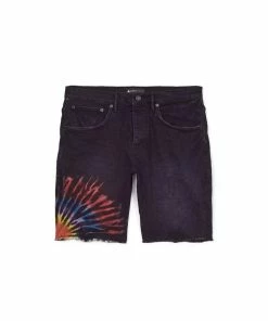 Purple Brand (black Multicolor Ur Tie Dye Short)