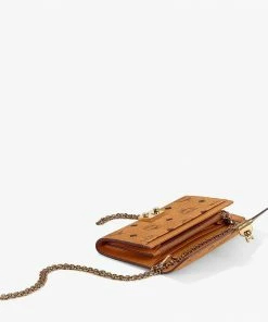 New Arrivals Mcm (cognac Small Patrick Crossbody Wallet In Visetos)
