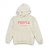 Purple Brand (French Terry Cream Stencil Logo Hoodie) New Arrivals
