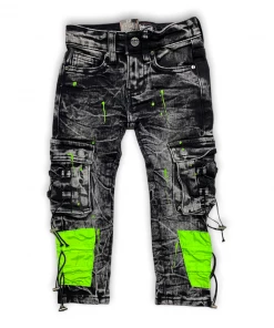 Denimicity (kids Grey /lime Cargo Jean) New Arrivals