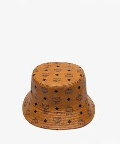 New Arrivals Mcm (cognac Bucket Hat In Visetos)