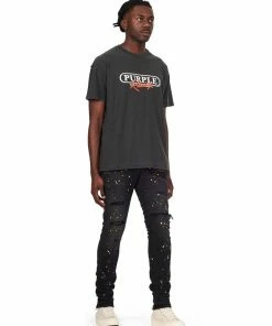 Purple Brand (vintage Black Wash Paint Jean) New Arrivals