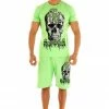 Avenue George (green Skull Short Set)
