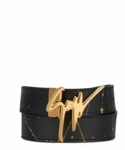 Giuseppe Zanotti (black/gold Leather Belt)