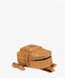 New Arrivals Mcm (cognac Medium Stark Studs Backpack In Visetos)