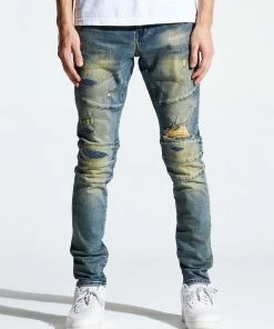 Crysp Denim (Blue/sand Cut Wash Jeans)