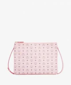 MCM (Pink Crossbody Pouch In Visetos Original) New Arrivals