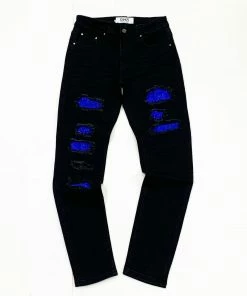 New Arrivals Dna Premium (black/royal Blue Wash Jeans)