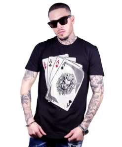 AVENUE GEORGE ( Black CREWNECK T-SHIRTS)