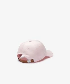 New Arrivals Lacoste Mens Big Croc Gabardine Cap (light Pink)